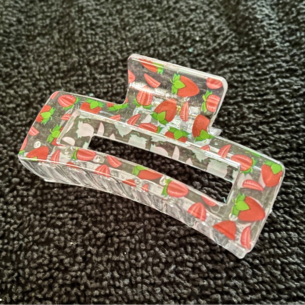 Strawberry Print Hair Clip for Women or Kids
